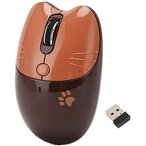 Optische Muis, Silent Click Girl Mouse 2 Mode Draadloze DPI Instelbaar voor School (Bruin)
