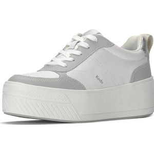 Keds Skyii-7a Fashion Sneaker voor dames, Wit Grijs Leer, 40 EU