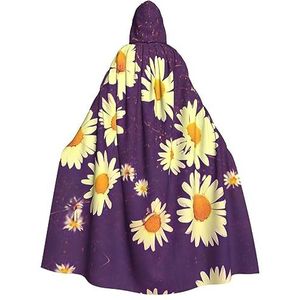 ZISHAK Daisy Purple Flowers uniseks vampiercape voor Halloween-liefhebbers - ongeëvenaarde feestkleding voor mannen en vrouwen