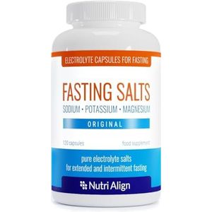 Nutri-Align Vastenzout Elektrolyten, 120 Capsules | Natrium Kalium Magnesium Elektrolyten | Pure Elektrolyten voor tijdens het Vasten | Suikervrij | Vervaardigd in het Verenigd Koninkrijk