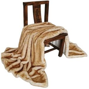 GSJNHY Fleece deken faux bont deken beddengoed deken bed plaid sofa cover home decor dekens voor woonkamer slaapkamer (kleur: goud, maat: 1 stks 75 x 220 cm)