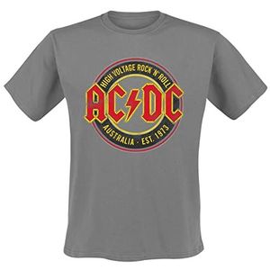 AC/DC - High Voltage Van. 73 Biologisch katoen Duurzame Shirts voor AC/DC fans, Heather Grey, L