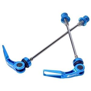 wanhaoaony Fietsen Quick Releases Hub Quick Release Spies Lever MTB Mountain Road Fiets Staal Spiesjes Voorwiel Fietsen Hub Fietsonderdelen Accessoires Quick Release Spies (Kleur: Blauw)