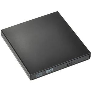 USB 2.0 Slanke Draagbare Externe Dvd-optische Drive CD/DVD-ROM CD/DVD-RW-speler Brander Reader-recorder Heldere Beeldkwaliteit Stabiele Audio(Black)