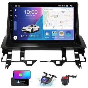 9 Inch Touchscreen Dubbel DIN Autoradio Compatibel met Mazda 6 2002-2008 met Carplay/Android Auto FM RDS DAB+ Autoradio WiFi 4G Carplay Android Auto Bluetooth 5.0 DSP(NF-6)