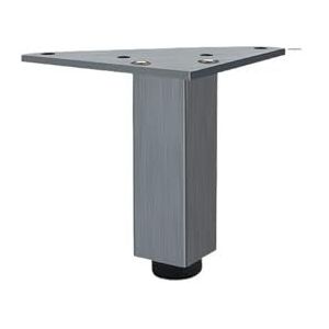 MIKFOL Aluminiumlegering badkamerkast poten verstelbare grijze salontafel poten metalen steun kast poten tv kast poten meubels benen accessoires (kleur: geborsteld grijs 8 cm)