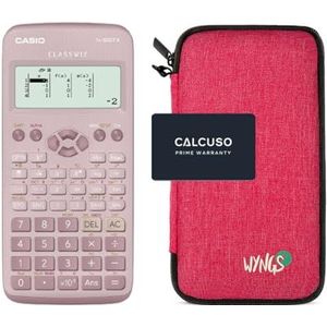 Casio FX 83 GT X Pink + verlengde garantie + Beschermhoes roze