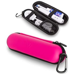 Wilken Elektrische tandenborstel reiskoffer, universele reiskoffer, compatibel met Oral B Pro, Phillips Sonicare en meer, roze