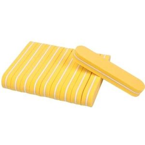 schuurgereedschap sponsblok, 50 stuks mix kleur mini nagelvijl buffers spons 100/180 grit dubbel(Yellow)