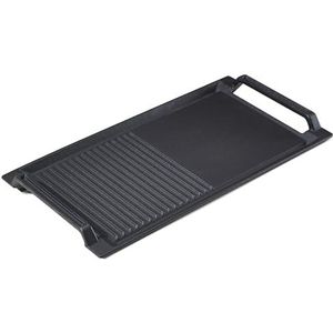 Arebos - Grillplaat - Gietijzer - 43,6 x 22,9 cm - Voor Inductiekookplaten - Met Anti-aanbaklaag
