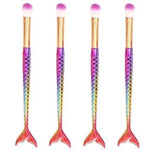 Cheeroyal Regenboog vis oogschaduw borstel make-up borstel kleurrijke fishtail oogschaduw borstel schoonheid borstel zeemeermin visstaart make-up borstels Pro oogschaduw gezicht contour foundation