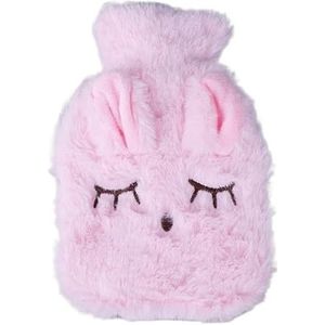 Warmwaterkruik Warm Winter Warme Warmte Herbruikbare Handwarmer PVC Stress Pijnverlichting Therapie Warmwaterkruik Tas met Gebreide Zachte Gezellige Cover Warmwaterzak (Roze)