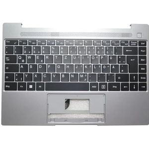 Laptop PalmRest&toetsenbord voor MEDION voor AKOYA E13204 MD64020 Zilveren Top Cover Zwart België BE/Duits GR(German GR)
