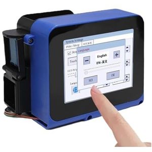 Brede codeertoepassingen Draagbare Mini Split Printer 12.7mm Handheld Inkjet Printer Niet-gecodeerde QR Barcode Afbeelding Logo Datum Codering Machine Lichtgewicht en handig(With 1 ink)