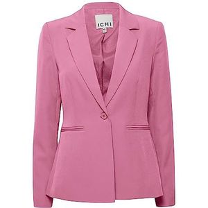 ICHI IHLEXI BL Damesblazer, korte blazer, jas, eenknops-blazer met stretch en reverskraag, Super Pink (172625), 40