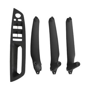 Binnendeurgreep Auto Voor BMW E70 E71 E72 X5 X6 LHD RHD 4 Stuks Interieurdeurgreep Binnenhandgreep Handvatset Armsteun Auto Binnen Deurgrepen(Model A LHD Black)