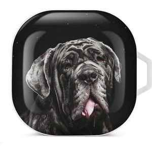 Mastiff Portret Oordopjes Hoesje Compatibel met Samsung Hard Shell Beschermhoes Wit-Stijl