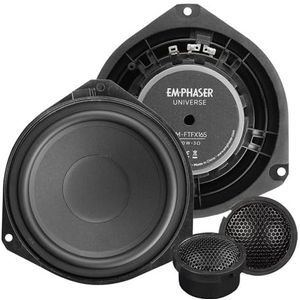 EMPHASER EM-FTFX165 Plug & Play 2-weg 16,5 cm auto-luidsprekerset voor de deuren, frontcomponentensysteem compatibel met FIAT 500, Ducato III en andere modellen