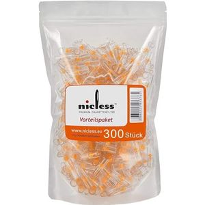 Nicless - Premium Sigarettenfilters - 8mm - 300 Stuks - Plastic Mondstukken met Microfilter en Actieve Koolstof