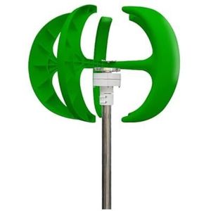 3000W Verticale As Windturbine 12V/24V 5 Blades Windturbine Generator Windmolen Generater Turbin Complete set for Familie voor thuis, boerderij, campers, boten(Green,WITH MPPT CONTROLLER_12V)
