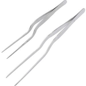 16cm/20cm Roestvrijstalen Pincet Met Offset Tang, Keukenpincet For Koken(20cm)