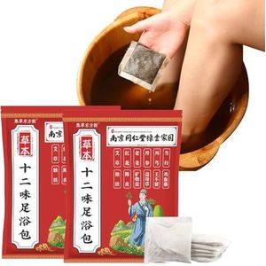 30 Zakjes Kruidenvoetbad, Kruidenvoetbad Zakjes, 12 Soorten Kruiden, Verjaagt Kou Verlicht Vermoeidheid, Verbetering van de Slaap(2bag)