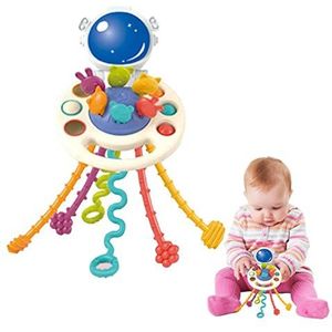 Montessorispeelgoed voor 18M, trekkoord leren touwen | Sensorisch speelgoed voor peuters, trekkoordactiviteit Motorische vaardigheden voor reizen, babyspeelgoed voor 18m+ meisjes Tioheam