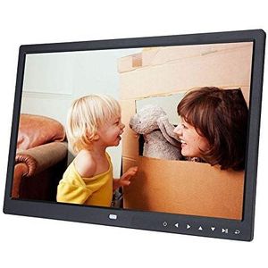 Ejoyous Digitale fotolijst, 15 inch, 1280 x 800 cm, Touchscreen, USB, Met muziek- en videospeler, Wekker, Kalender, Smart fotolijst met houder en afstandsbediening