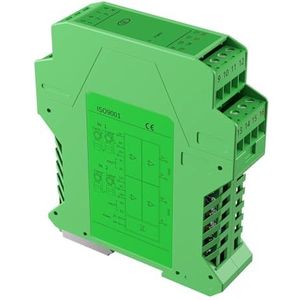 Galvanische signaalzender, analoge signaalzender, 4-20 mA, 0-10 V, 0-5 V, 1-5 V, 1 ingang, 1 uitgang, 1 ingang, 2 uitgangen, signalisolator DC 24 V, 1 stuk (2 in 4 uitgangen, output 1-5 V_INPUT 0-10