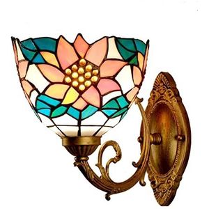 Tiffany Stijl Wandlamp, 7.8-Inch Zonnebloem Wandlamp, Gebruikt Voor Tiffany Gekleurde Glazen Wandlampen In Huizen, Slaapkamers, Boerderijen En Veranda
