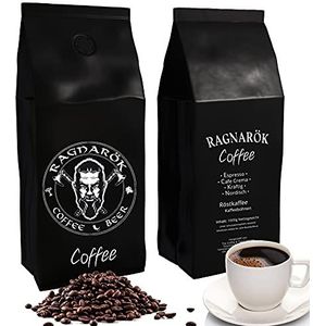 C&T Ragnarök Coffee"" Scandinavische gebrande koffie, 1000 g hele bonen, als espresso & cafe crema drinkbaar, krachtig + kruidig + aromatisch, 100% natuurlijk met cafeïne