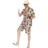 Hawaii & Carribean & Tropisch Kostuums | Vrolijke Eiland Toerist Stan De | Man | Maat 48-50 | Carnaval kostuum | Verkleedkleding