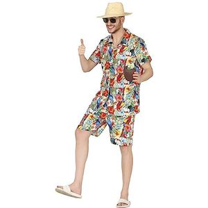 Hawaii & Carribean & Tropisch Kostuums | Vrolijke Eiland Toerist Stan De | Man | Maat 48-50 | Carnaval kostuum | Verkleedkleding