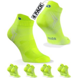 sesto senso 4 of 8 paar uniseks sportsokken voor dames en heren, 4 x geel, 43-46 EU
