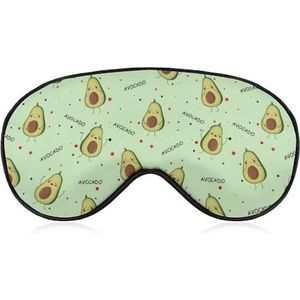 Schattige schattige avocado's patroon slaapmasker met verstelbare riem, comfortabel zacht oogmasker slaaphulp, lichtblokkerende oogmaskers