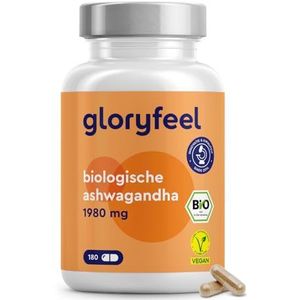 Biologische Ashwagandha Capsules - 180 capsules met 660 mg (1980mg per dagelijkse dosis) - biologisch gecertificeerd - 100% veganistisch