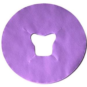 Niet-geweven doek gezicht gat tafelkleed hoofdsteun schoonheidssalon Accs paars A, 100 stuks paars ronde gat handdoek