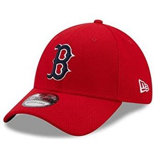 New Era Boston Red Sox Baseball Cap 39Thirty gebogener Schirm rot Teamlogo Kappe Hut Stretch - M - L