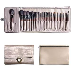 QIZLDBGF Make-upborstelset, 22 professionele premium dierenwolborstels