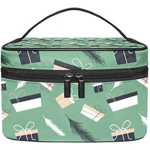 Make-up Organizer Bag, Reizen Make-up Tas Organizer Case Draagbare Cosmetische Tas voor Vrouwen en Meisjes Toiletries Groen Gift Package-01, Meerkleurig, 22.5x15x13.8cm/8.9x5.9x5.4in