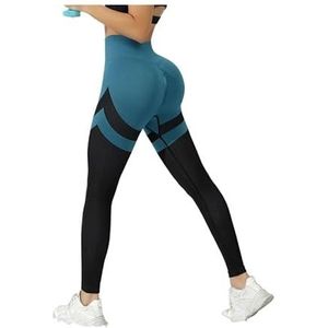 High Waist Yoga Leggings for Women Tummy Control Workout Compression Pants Moisture-Wicking Stretchy Gym Running Activewear Seamless Squat-Proof High-Rise Leggings(Blue_S 3PCS)