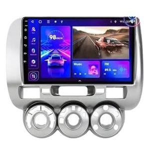 Autoradio Multimedia Videospeler Compatibel met Honda Fit Jazz City 2002-2007 Navigatie Carplay 4G Android 12(T8-MIC)