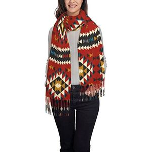 ANGYANG Sjaal Native Zuidwest-Amerikaanse Indiaanse Azteekse Navajo Dames Grote Zachte Kasjmier Voel Sjaals Wraps Lichte Stola 192x75 cm, zoals afgebeeld, one size