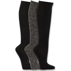 Kniekousen met alpacawol voor dames en heren, 3 paar, fijn gebreid, zacht, comfortabel, warm, gezellige sokken, lange thermische laarssokken, Mix 5, 36-38 EU