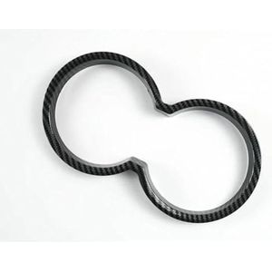 VBCXGV Auto middenconsole waterbekerhouder frame trim interieur carbon black sticker, voor Porsche Macan 2014-2021