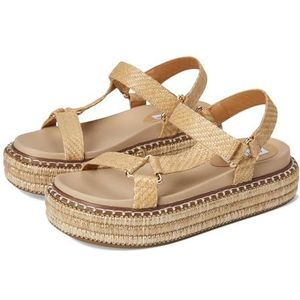 Steve Madden Lagoon Wedge sandaal voor dames, Natuurlijke Raffia, 38 EU