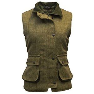 Walker and Hawkes - Derby vest voor dames - schieten/jagen/country - tweed - Licht sage - EU 40 (UK 12)