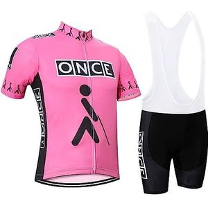 DEHIWI Fietstrui voor heren, zomer, ademend, fietsshirt, set met korte mouwen voor outdoor, paardrijden, sport, fietsen, racen