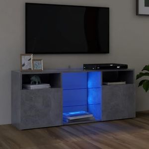 AUUIJKJF Entertainment Centra & TV Stands TV-meubel met LED verlichting Beton Grijs 120x30x50 cm Meubels