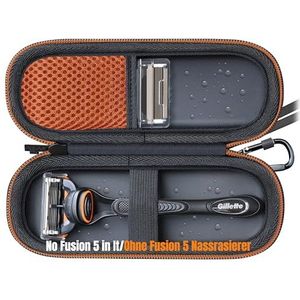 Woollo - PU Hoes - Draagbaar - Waterdichte Tas voor Gillette ProGlide Fusion 5 en Mach3 Scheerapparaat